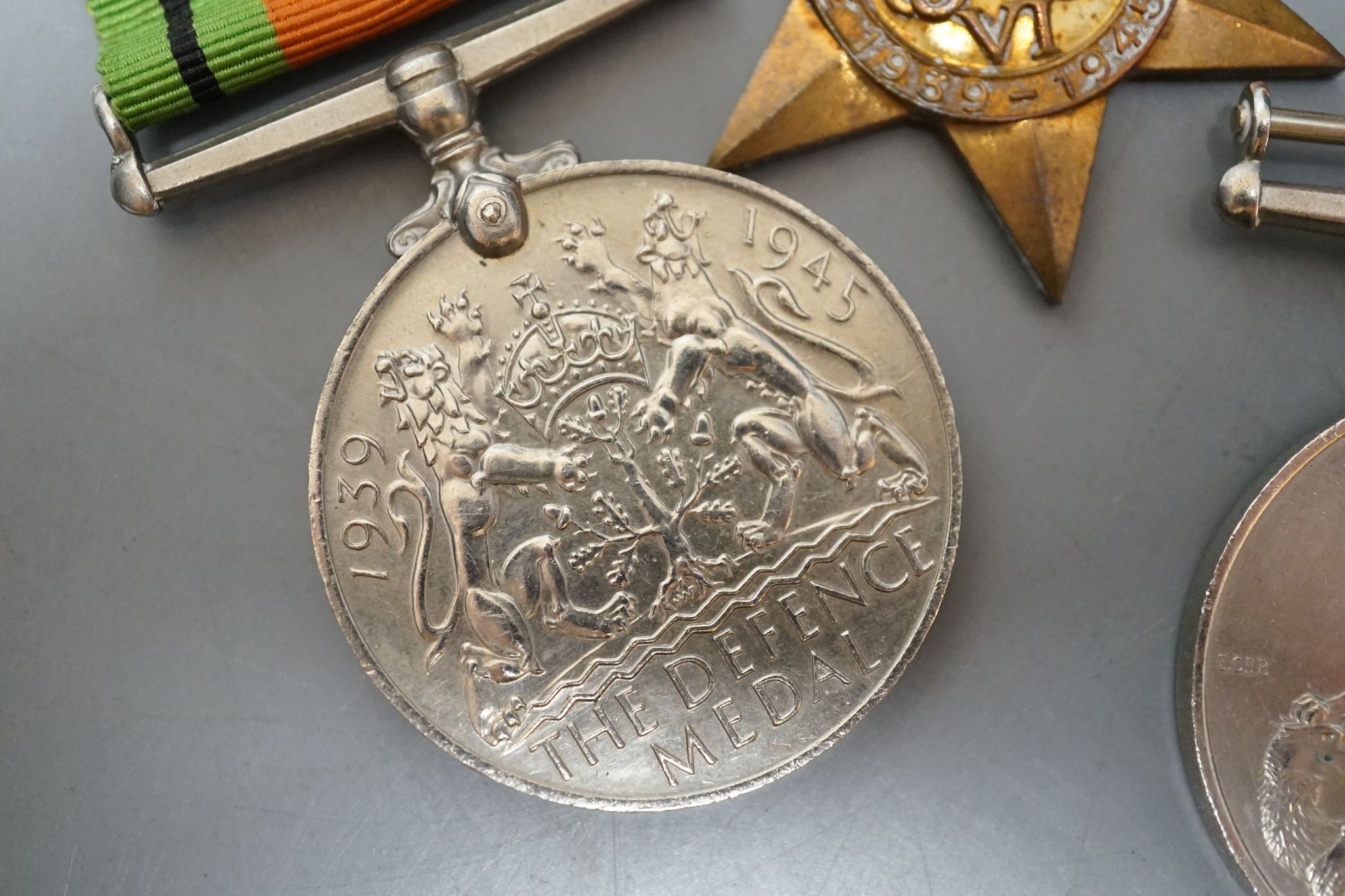 A group of five WW2 medals